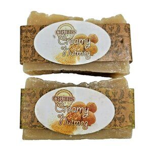 CHUBBS Pet Shampoo Soap Bar Lot of 2 Creamy Nutmeg 4oz Organic Dog Cat